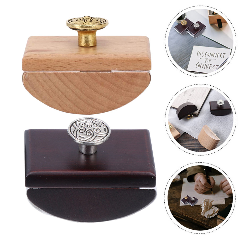 Ink Blotter Paper - 2Pcs Reusable Wood Rocker Blotter Ink