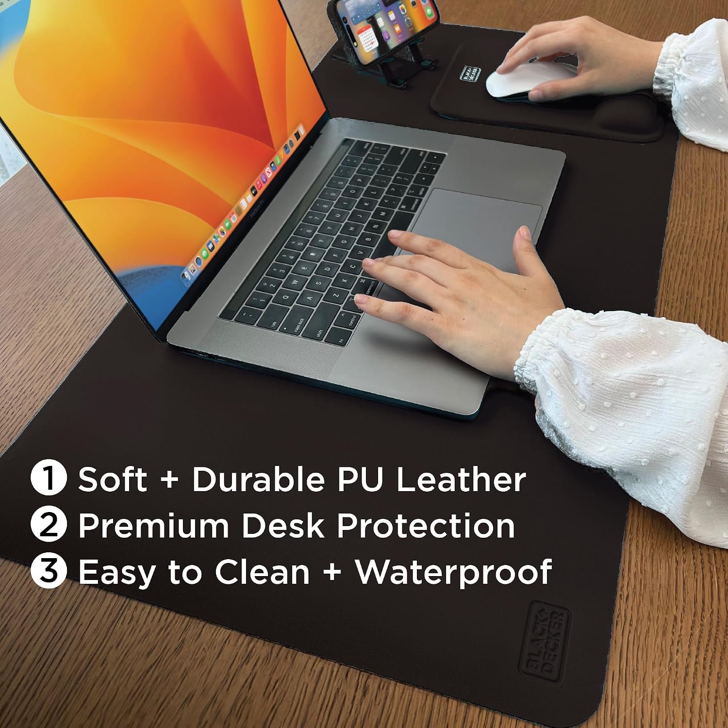 Faux Leather Desk Mat for Keyb - Leather Desk Pad incelemesi ve fiyatı