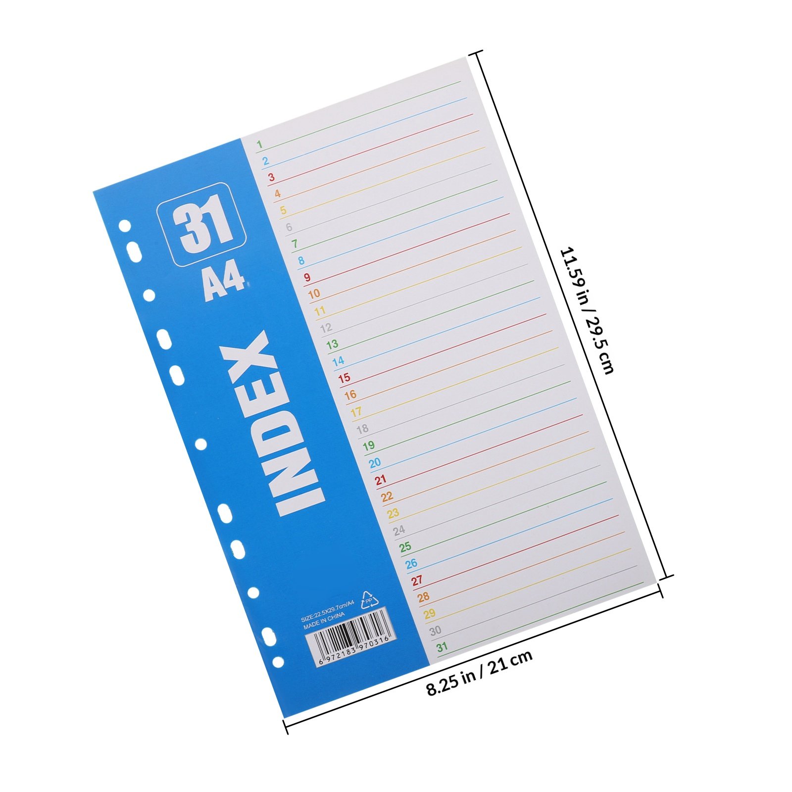 1Set Dividers A4 11-Hole PP St - Tab Divider A4 incelemesi ve fiyatı