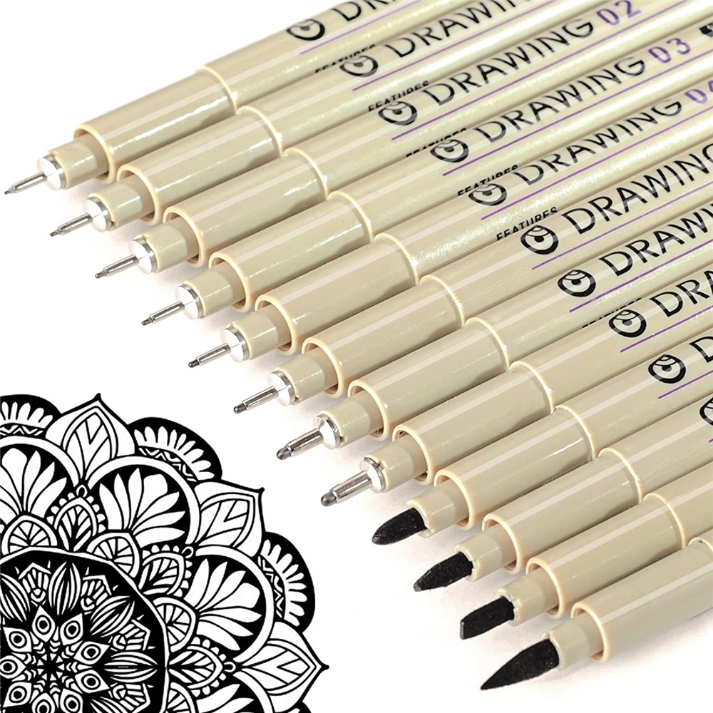 Brown & Black Micro Pens, 12 S - Archive Box Set incelemesi ve fiyatı
