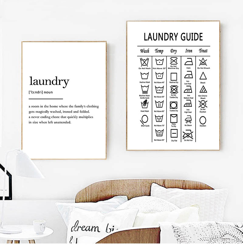 Laundry Guide Canvas Painting  - Ink Blotter Paper incelemesi ve fiyatı