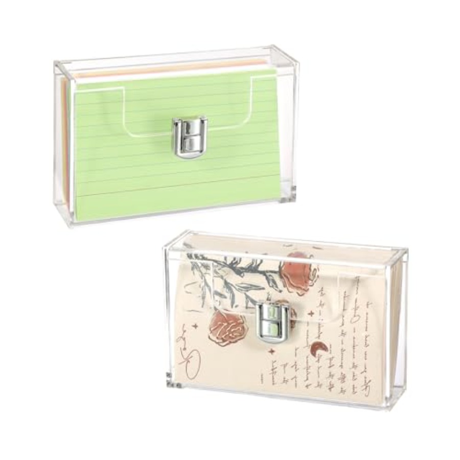 2 Pack Clear Acrylic Index Car - Card Index Box incelemesi ve fiyatı