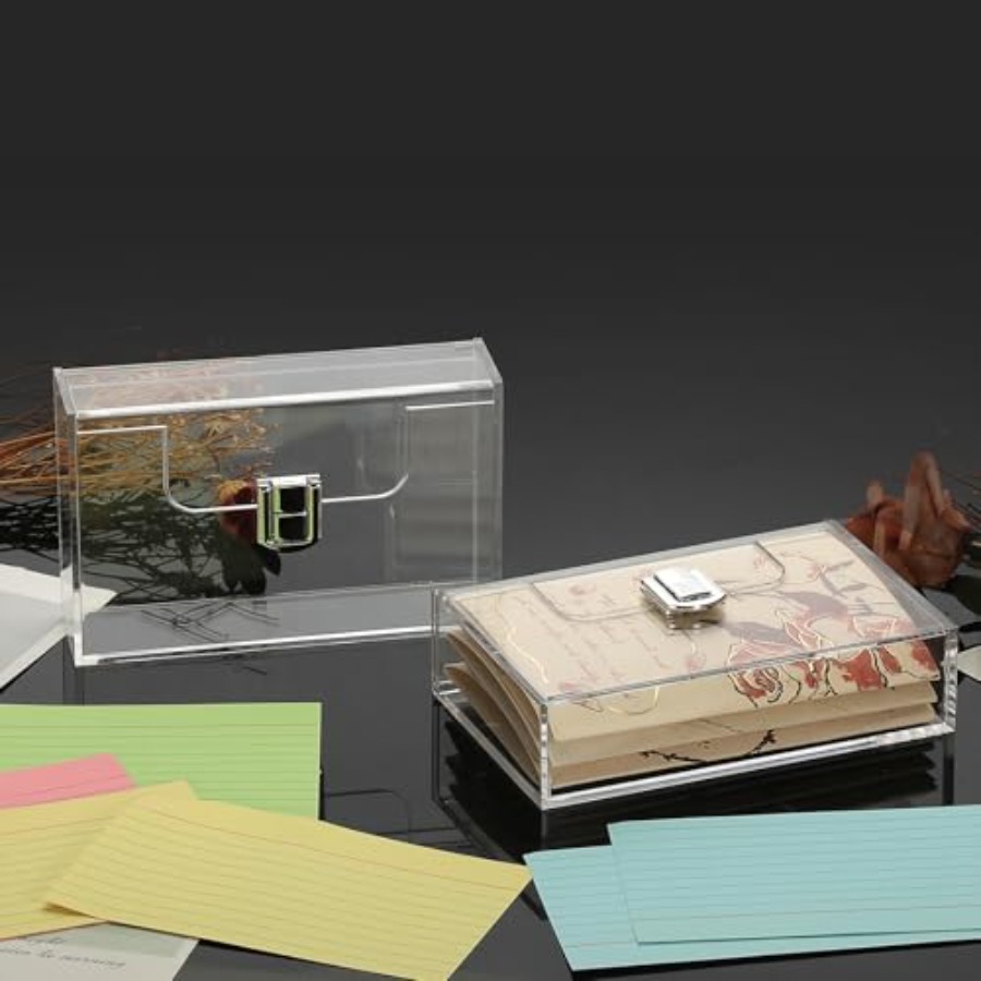 2 Pack Clear Acrylic Index Car - Card Index Box incelemesi ve fiyatı