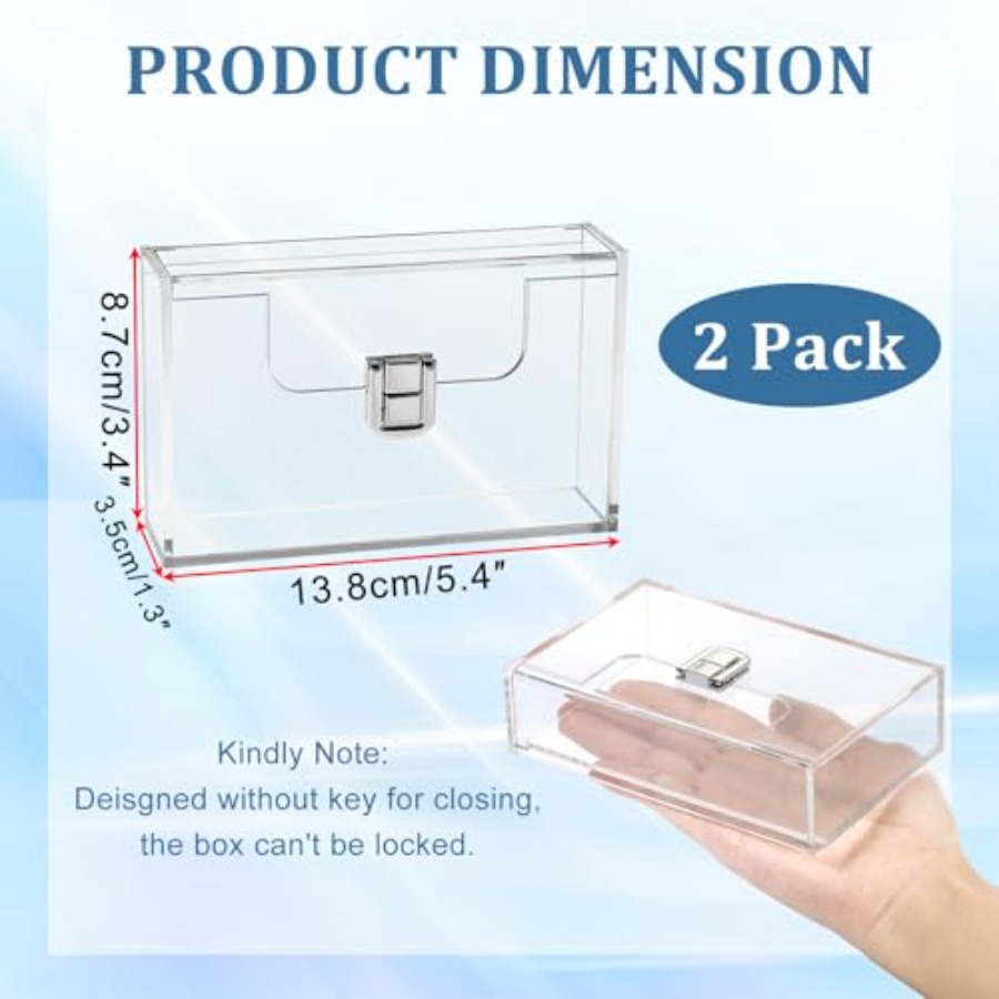 2 Pack Clear Acrylic Index Car - Card Index Box incelemesi ve fiyatı