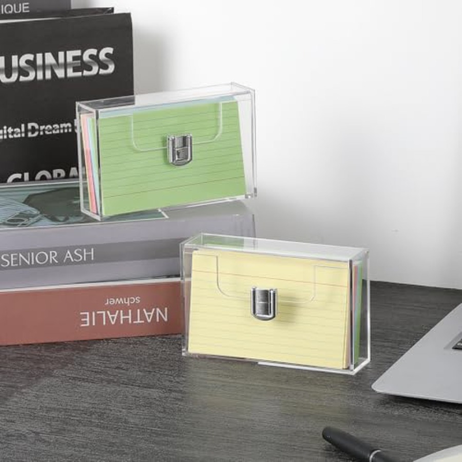 2 Pack Clear Acrylic Index Car - Card Index Box incelemesi ve fiyatı