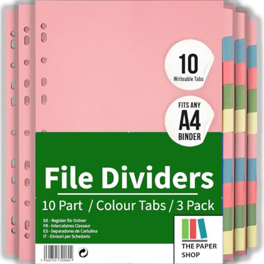 3 Pack] Binder Dividers with T - Tab Divider A4 incelemesi ve fiyatı