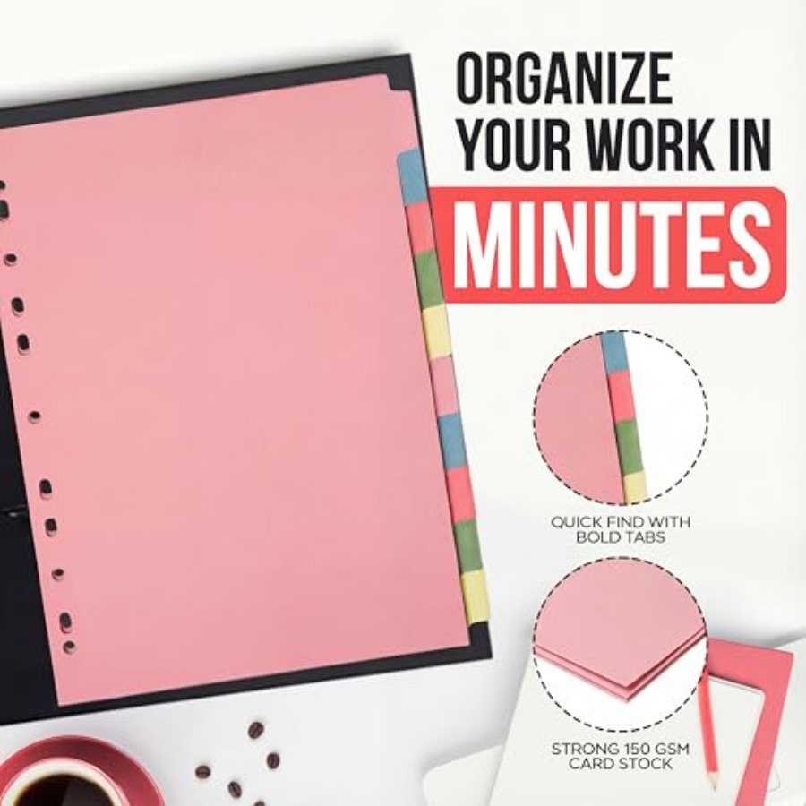 3 Pack] Binder Dividers with T - Tab Divider A4 incelemesi ve fiyatı