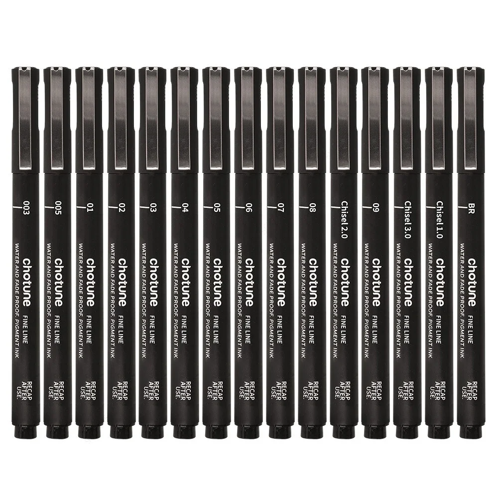 Black Micro Pens,15 Sizes,Wate - Archive Box Set incelemesi ve fiyatı