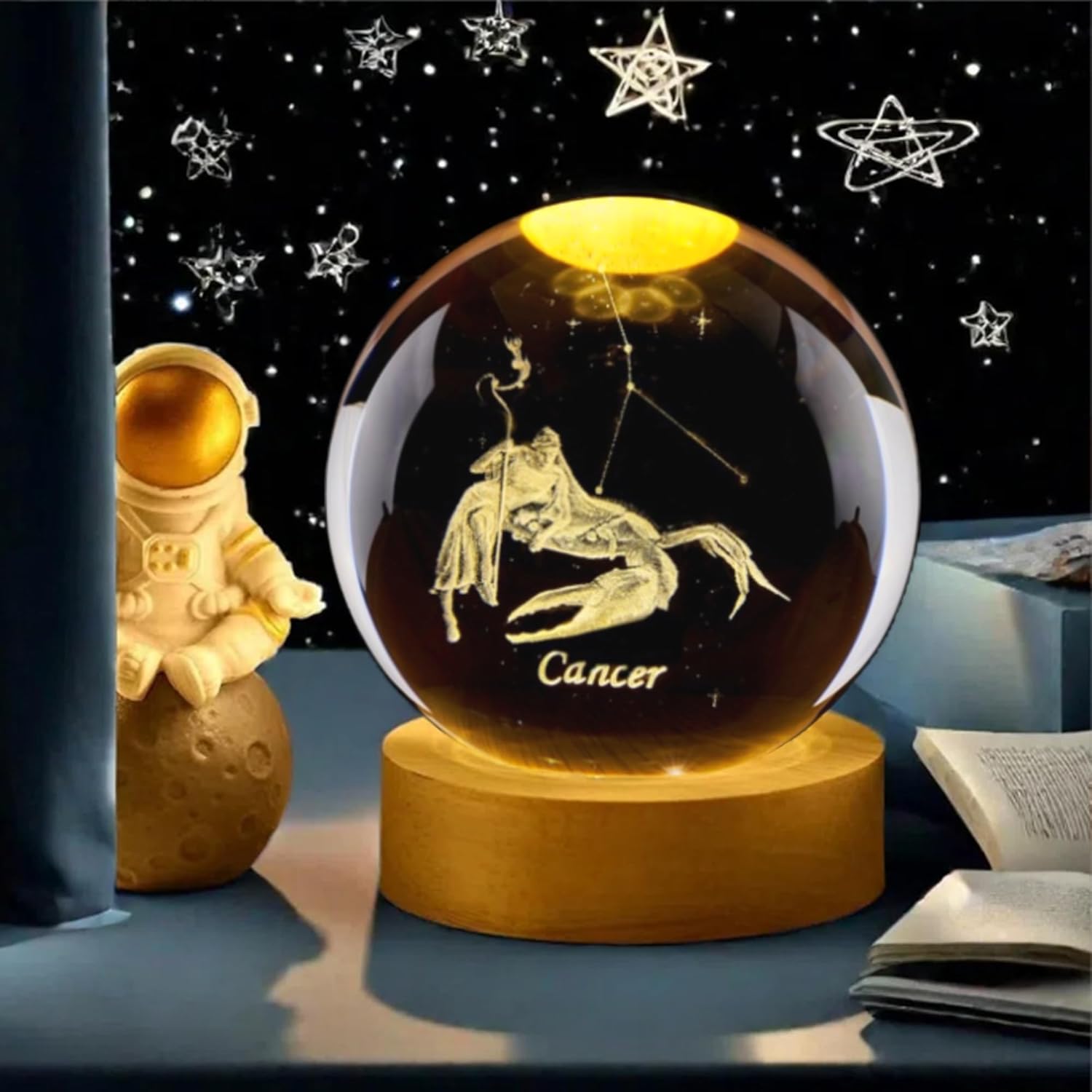 3D Cancer Constellation Crysta - Paper Weight Crystal incelemesi ve fiyatı