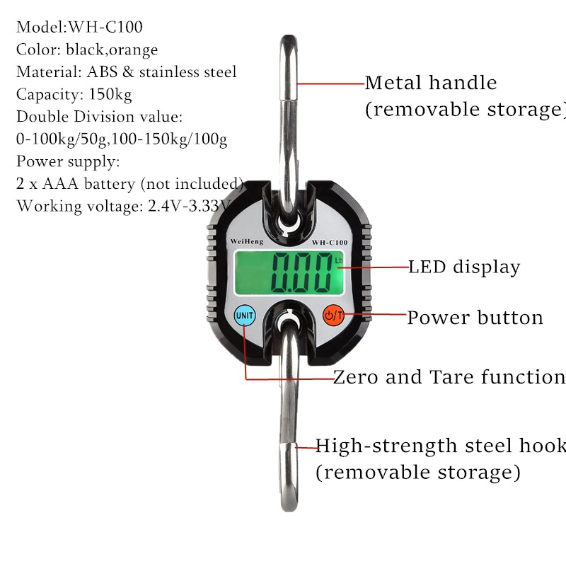 Digital Crane Scale 150kg 200g - Tape Dispenser Weighted incelemesi ve fiyatı