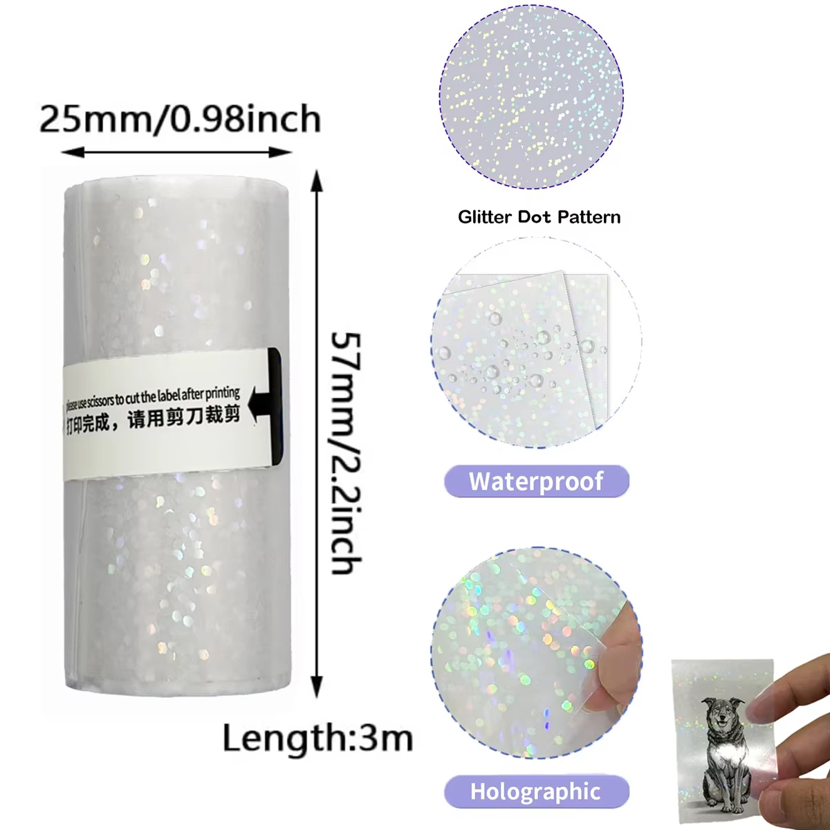 Clear Holographic Dot Transpar - Ink Blotter Paper incelemesi ve fiyatı