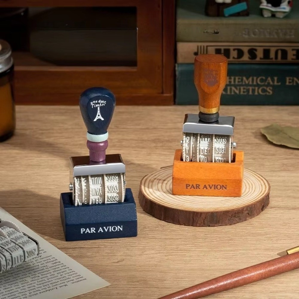 Retro Wooden Roller Date Seal  - Rubber Date Stamp incelemesi ve fiyatı