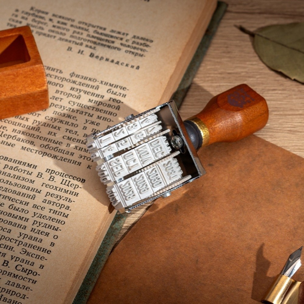 Retro Wooden Roller Date Seal  - Rubber Date Stamp incelemesi ve fiyatı