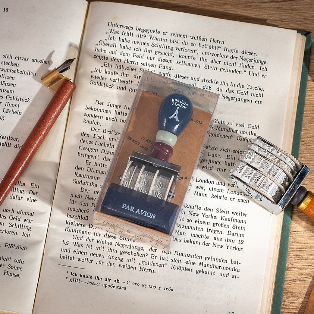 Retro Wooden Roller Date Seal  - Rubber Date Stamp incelemesi ve fiyatı