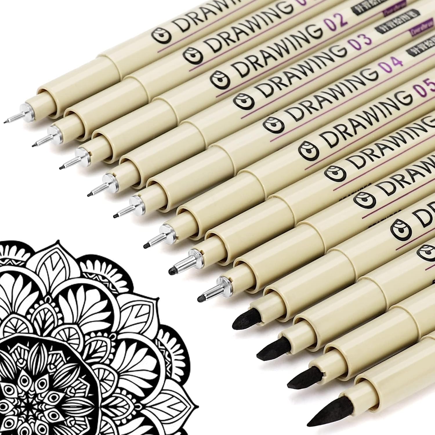 12 Black Fine Liner Drawing Pe - Archive Box Set incelemesi ve fiyatı