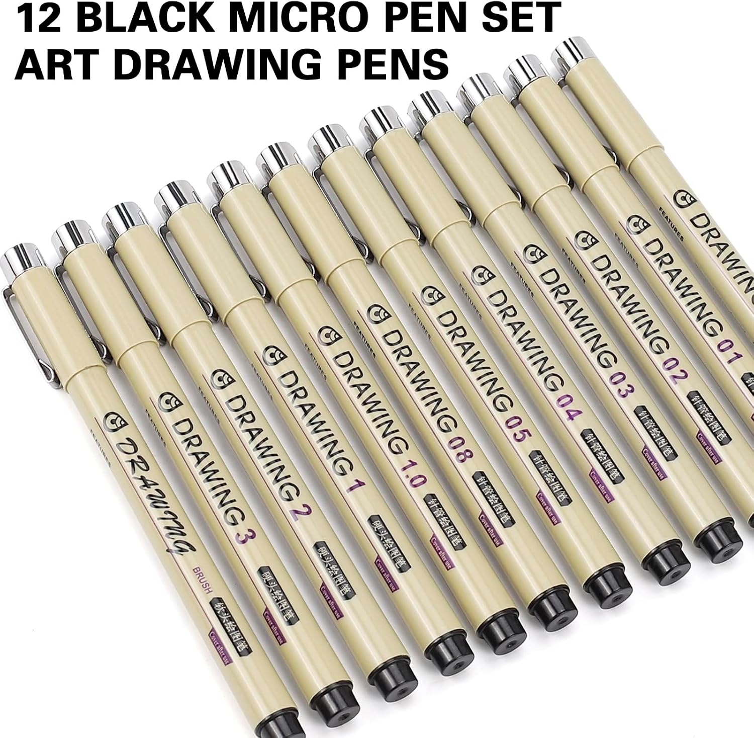 12 Black Fine Liner Drawing Pe - Archive Box Set incelemesi ve fiyatı