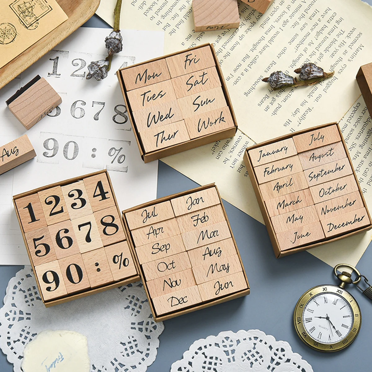 Wooden Rubber Date Stamp,12 Mo - Rubber Date Stamp incelemesi ve fiyatı