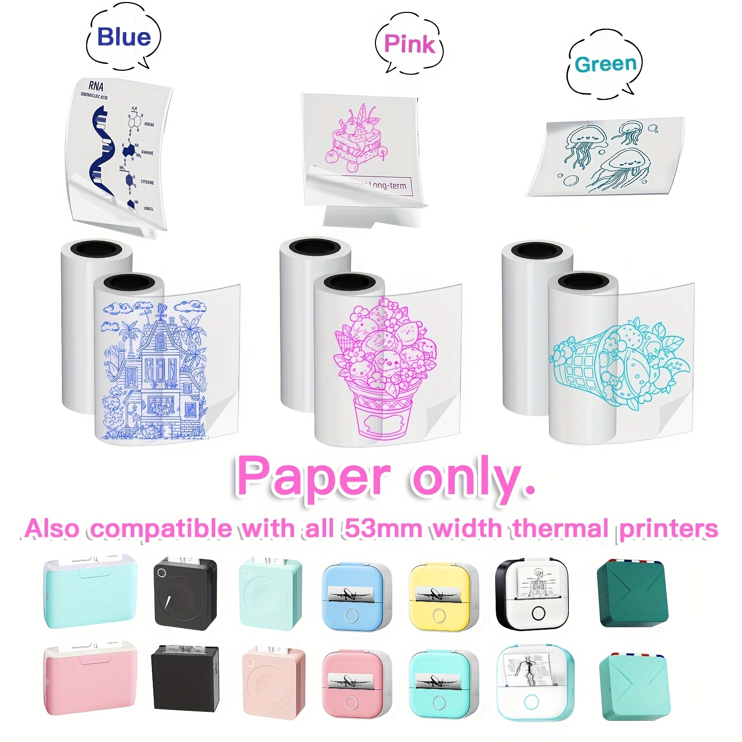M02 Transparent Colorful Therm - Ink Blotter Paper incelemesi ve fiyatı