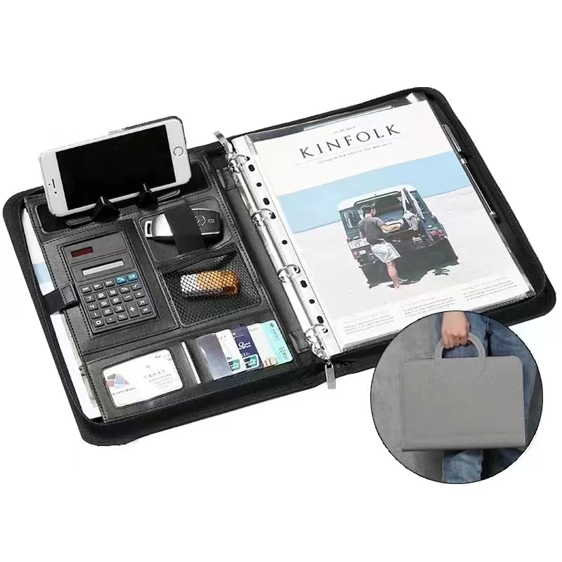 PU leather A4 zipper calculato - Binder A4 Lever incelemesi ve fiyatı