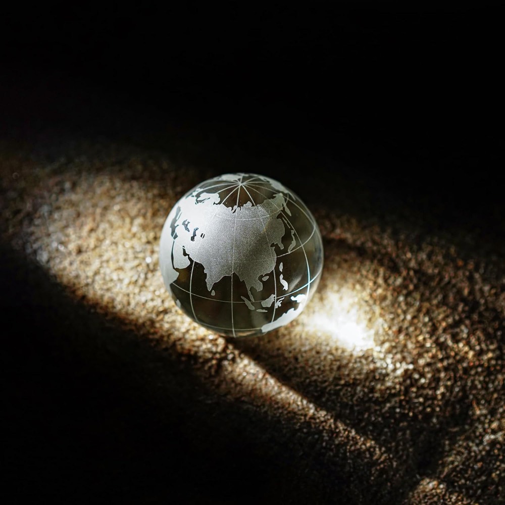 60mm Crystal Earth Globe Paper - Paper Weight Crystal incelemesi ve fiyatı