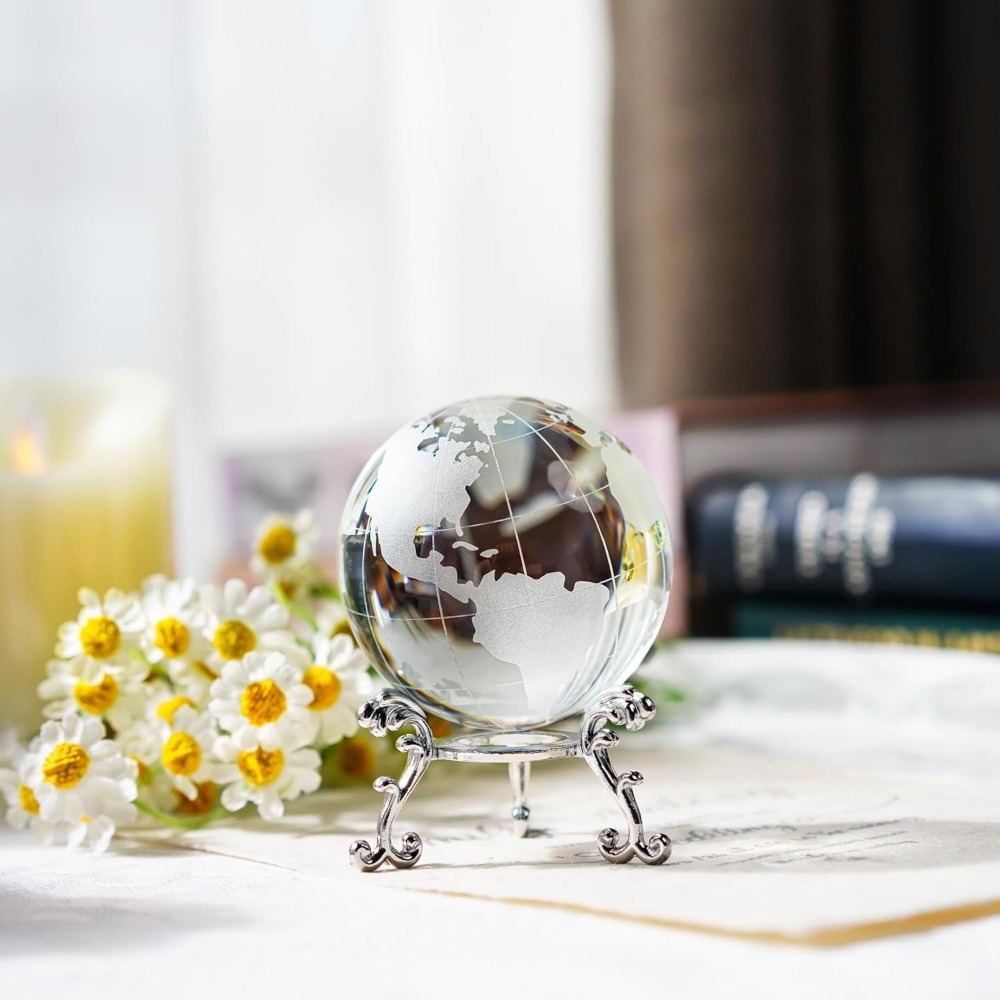 60mm Crystal Earth Globe Paper - Paper Weight Crystal incelemesi ve fiyatı