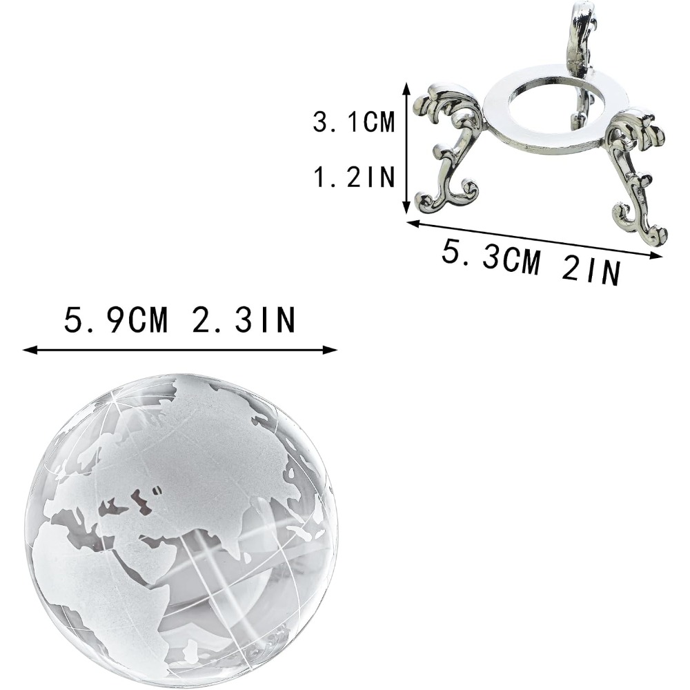60mm Crystal Earth Globe Paper - Paper Weight Crystal incelemesi ve fiyatı