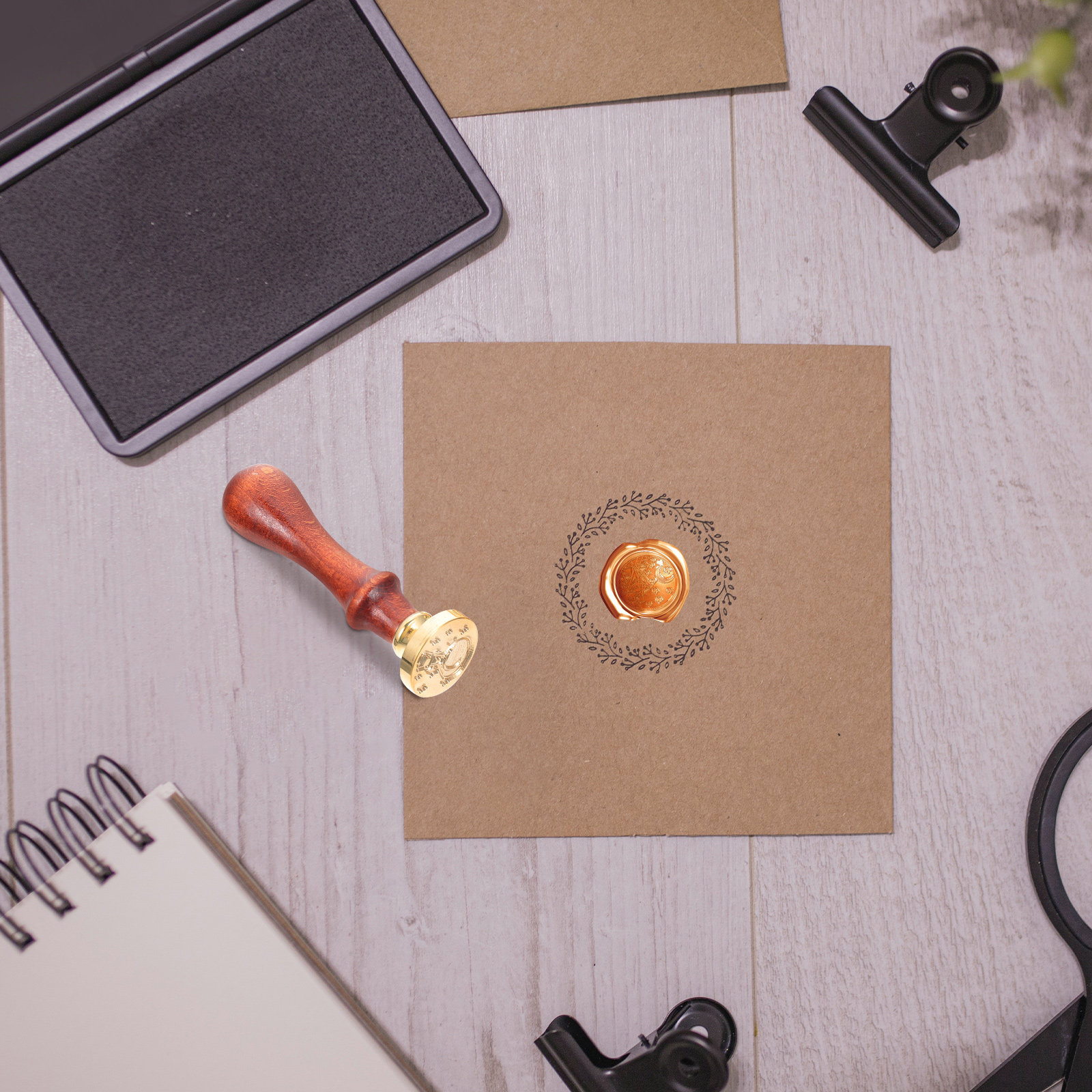 1Set Vintage Wax Seal Stamp Se - Wax Seal Stamp Set incelemesi ve fiyatı