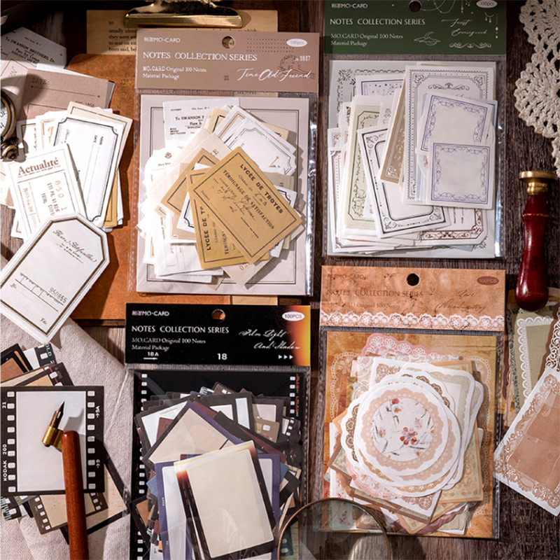 100Pcs/Pack Vintage Notes Mate - Ink Blotter Paper incelemesi ve fiyatı