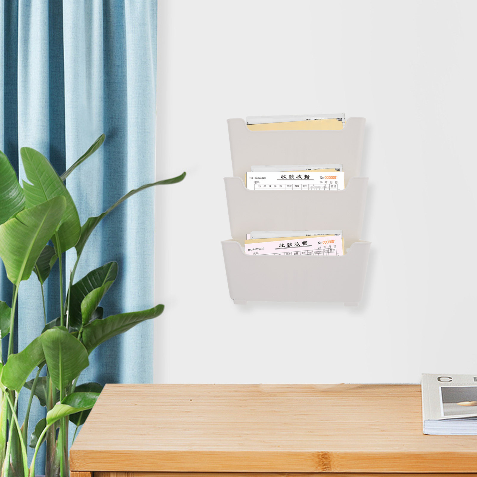 1Set Wall File Organizer Plast - Magazine Holder Rack incelemesi ve fiyatı