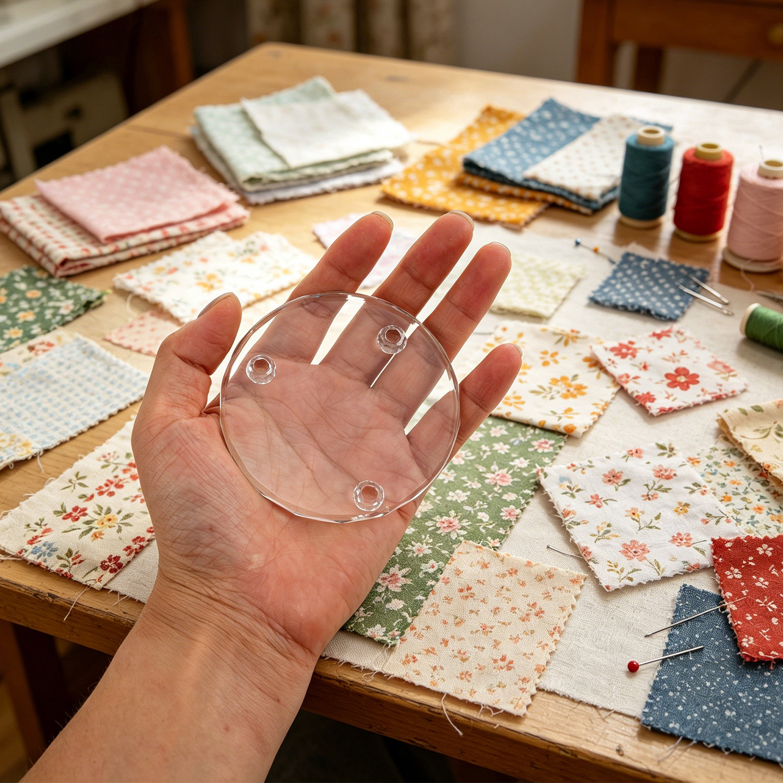 2Pcs Clear Glass Fabric Patter - Paper Weight Crystal incelemesi ve fiyatı