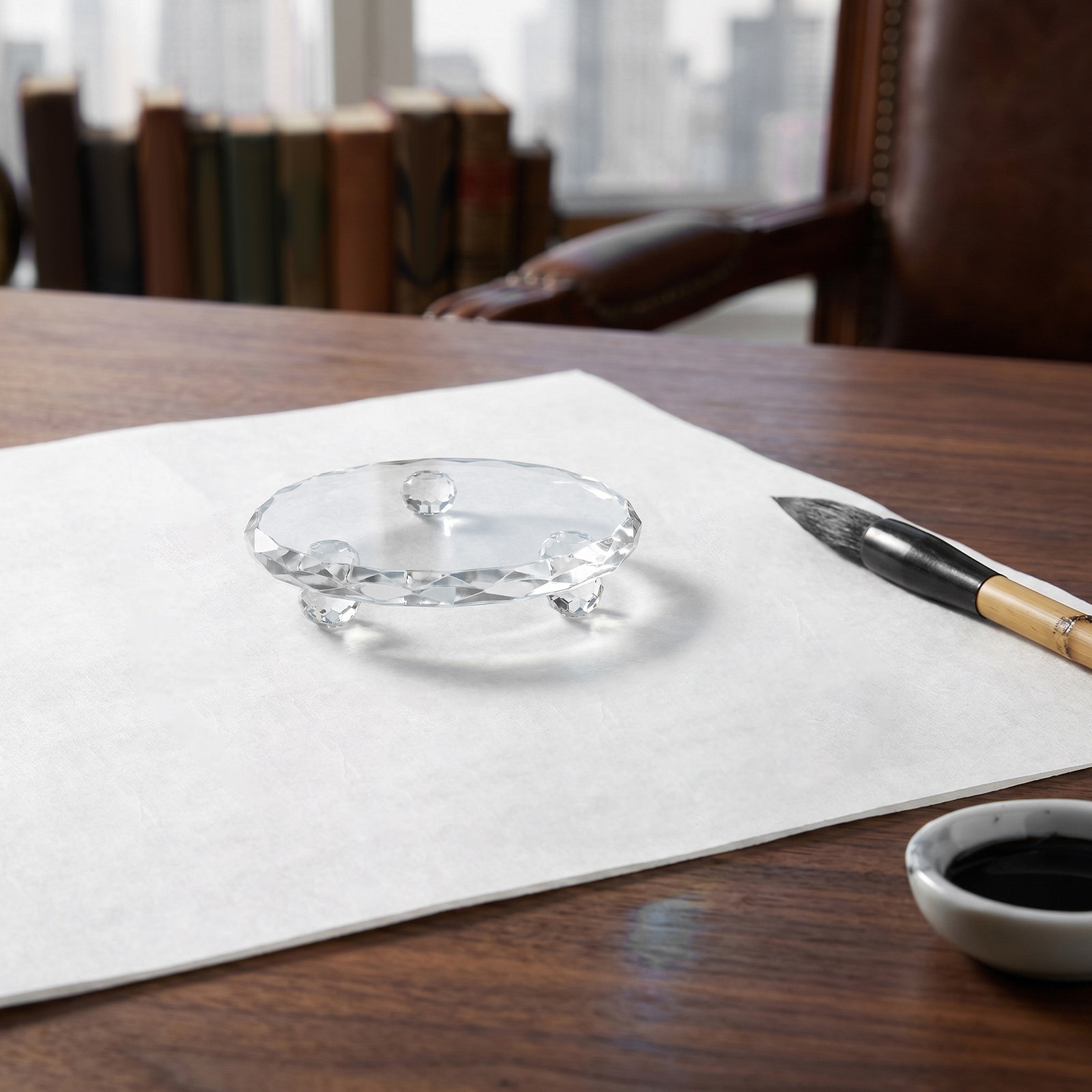 2Pcs Clear Glass Fabric Patter - Paper Weight Crystal incelemesi ve fiyatı