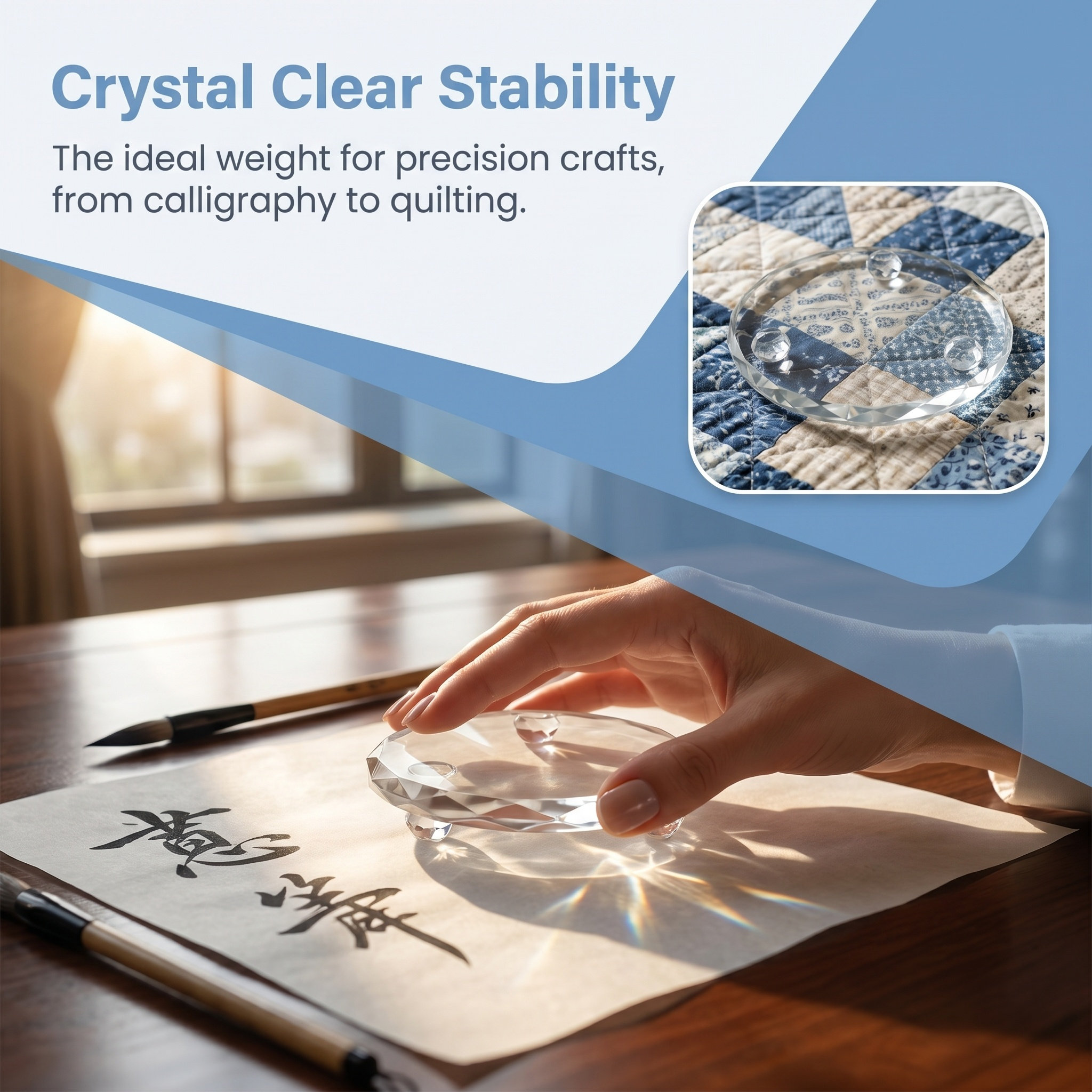 2Pcs Clear Glass Fabric Patter - Paper Weight Crystal incelemesi ve fiyatı