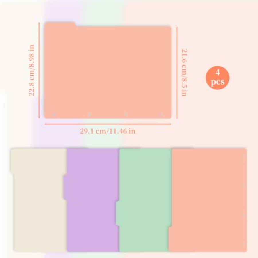 4-Pack Binder Dividers with Ta - Tab Divider A4 incelemesi ve fiyatı