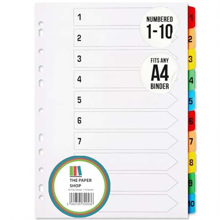 Binder Dividers with Tabs A4 1 - Tab Divider A4 incelemesi ve fiyatı