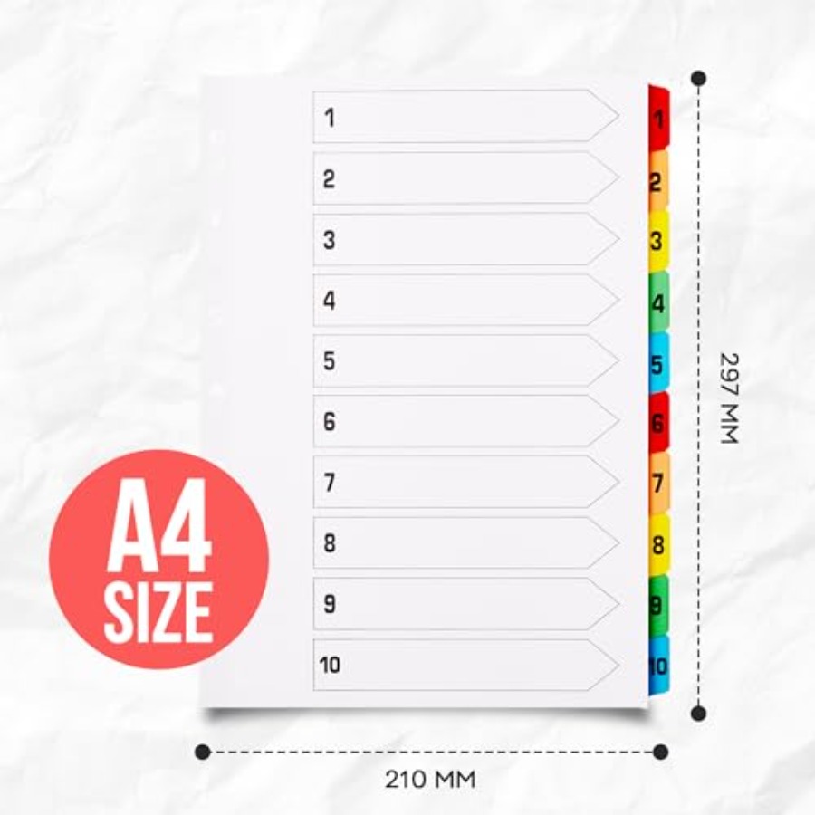 Binder Dividers with Tabs A4 1 - Tab Divider A4 incelemesi ve fiyatı