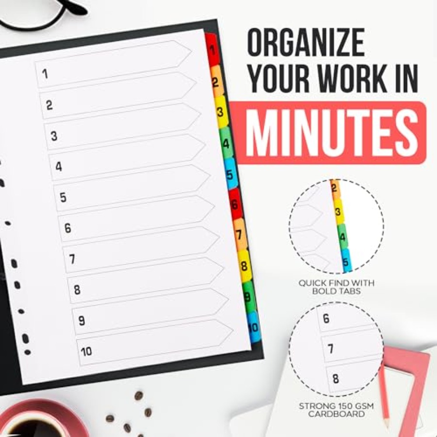 Binder Dividers with Tabs A4 1 - Tab Divider A4 incelemesi ve fiyatı