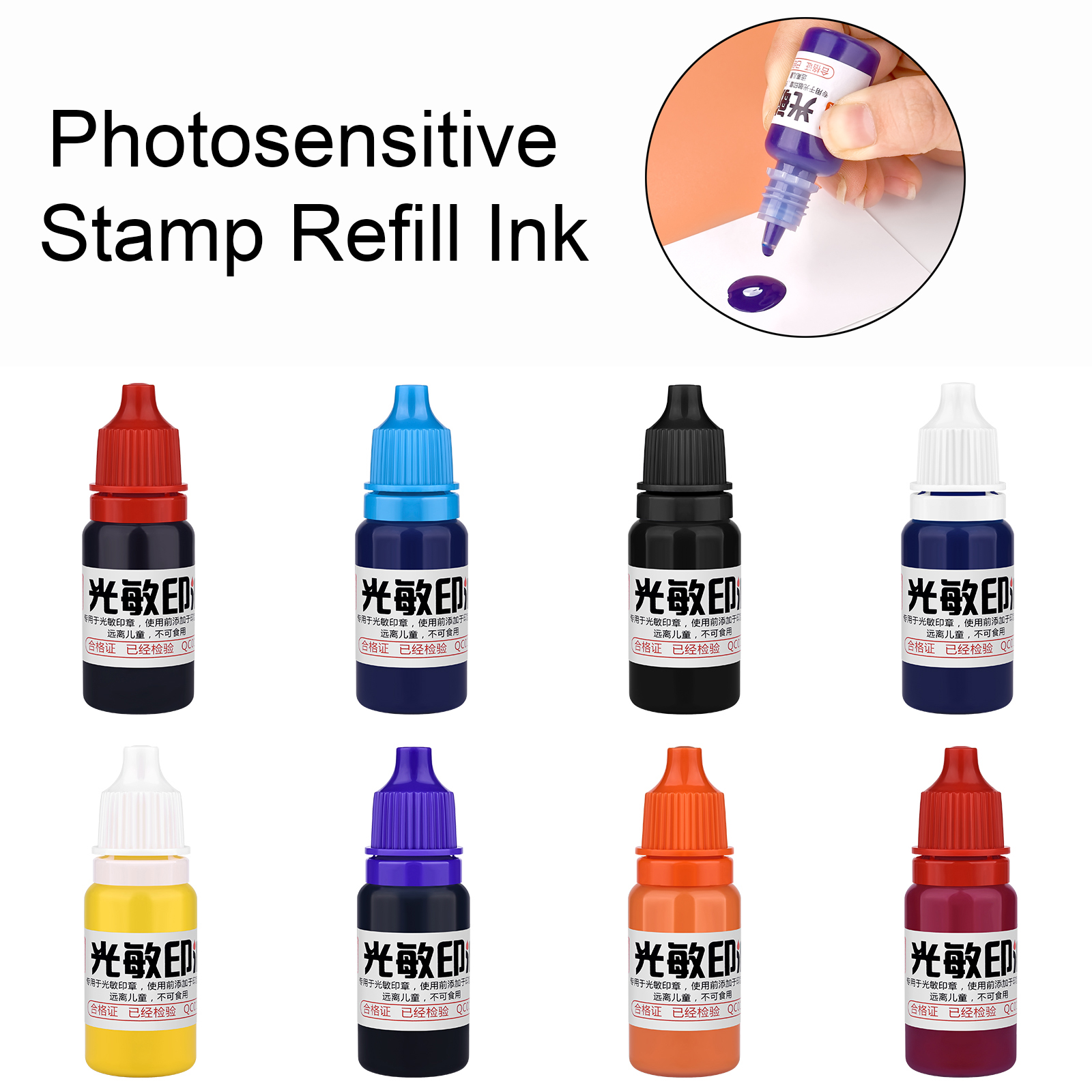 10ml Refill Ink 13 Color Rubbe - Rubber Date Stamp incelemesi ve fiyatı