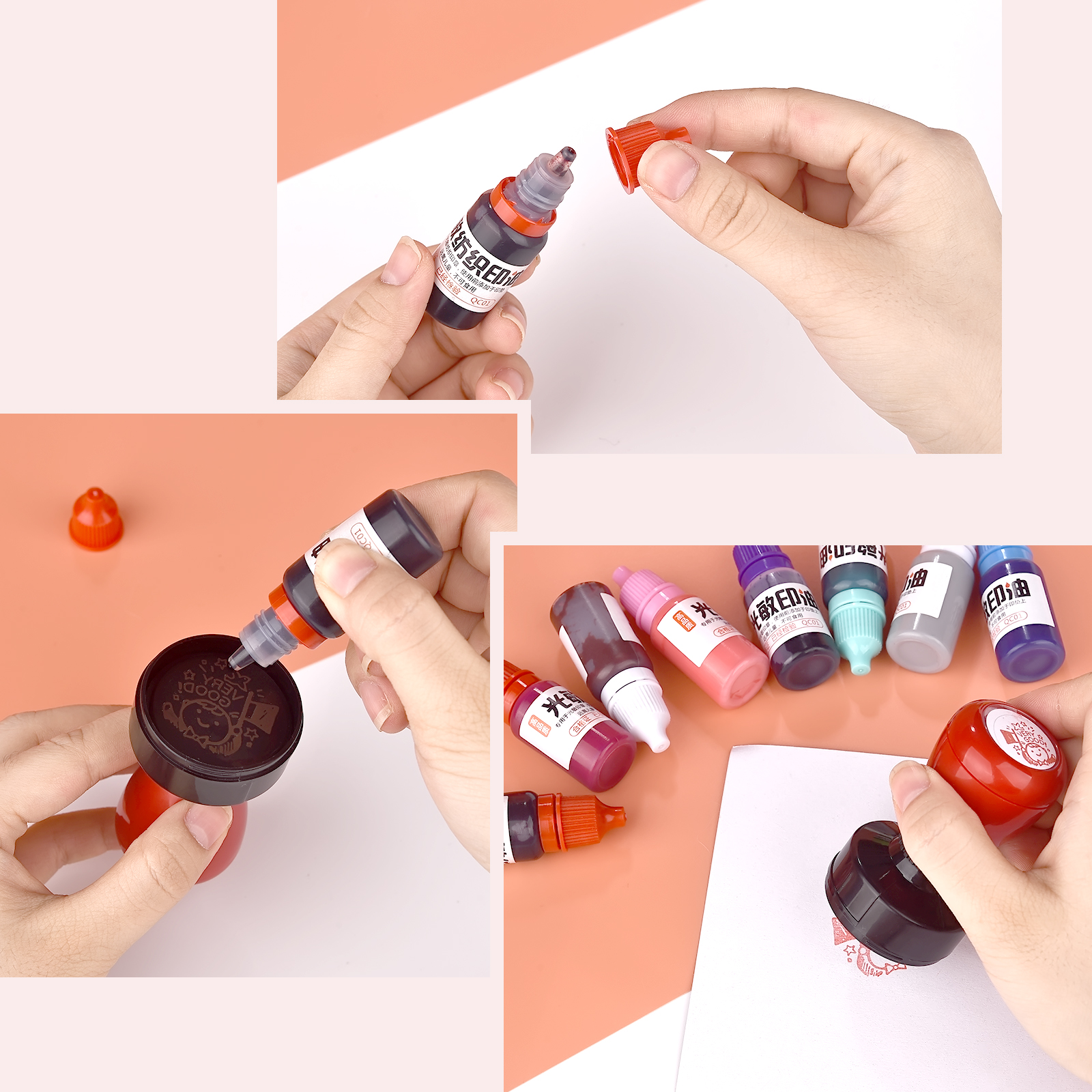 10ml Refill Ink 13 Color Rubbe - Rubber Date Stamp incelemesi ve fiyatı