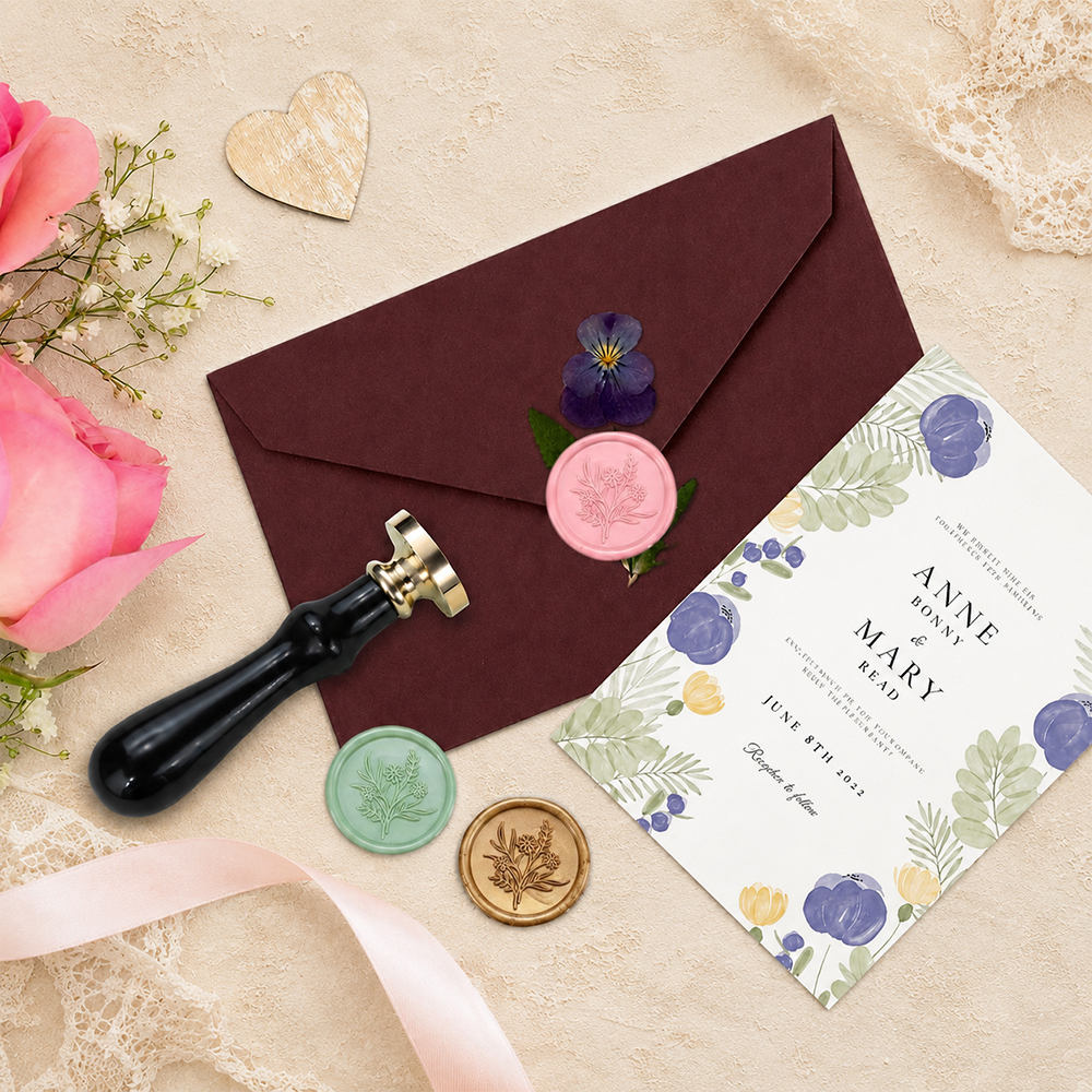 Wax Seal Stamp Set Flower Plan - Wax Seal Stamp Set incelemesi ve fiyatı