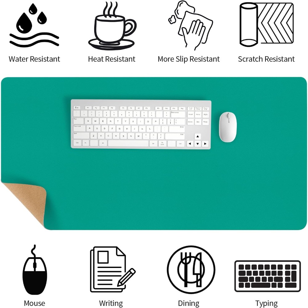 Premium Green Leather Desk Pad - Leather Desk Pad incelemesi ve fiyatı